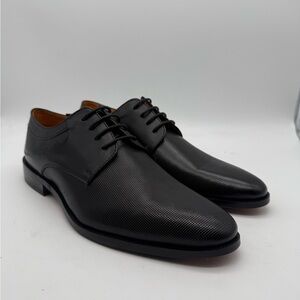 BRAND NEW $180 Carlos Santana Mens Power Print Lace-up Oxford Derby Black Sz 8